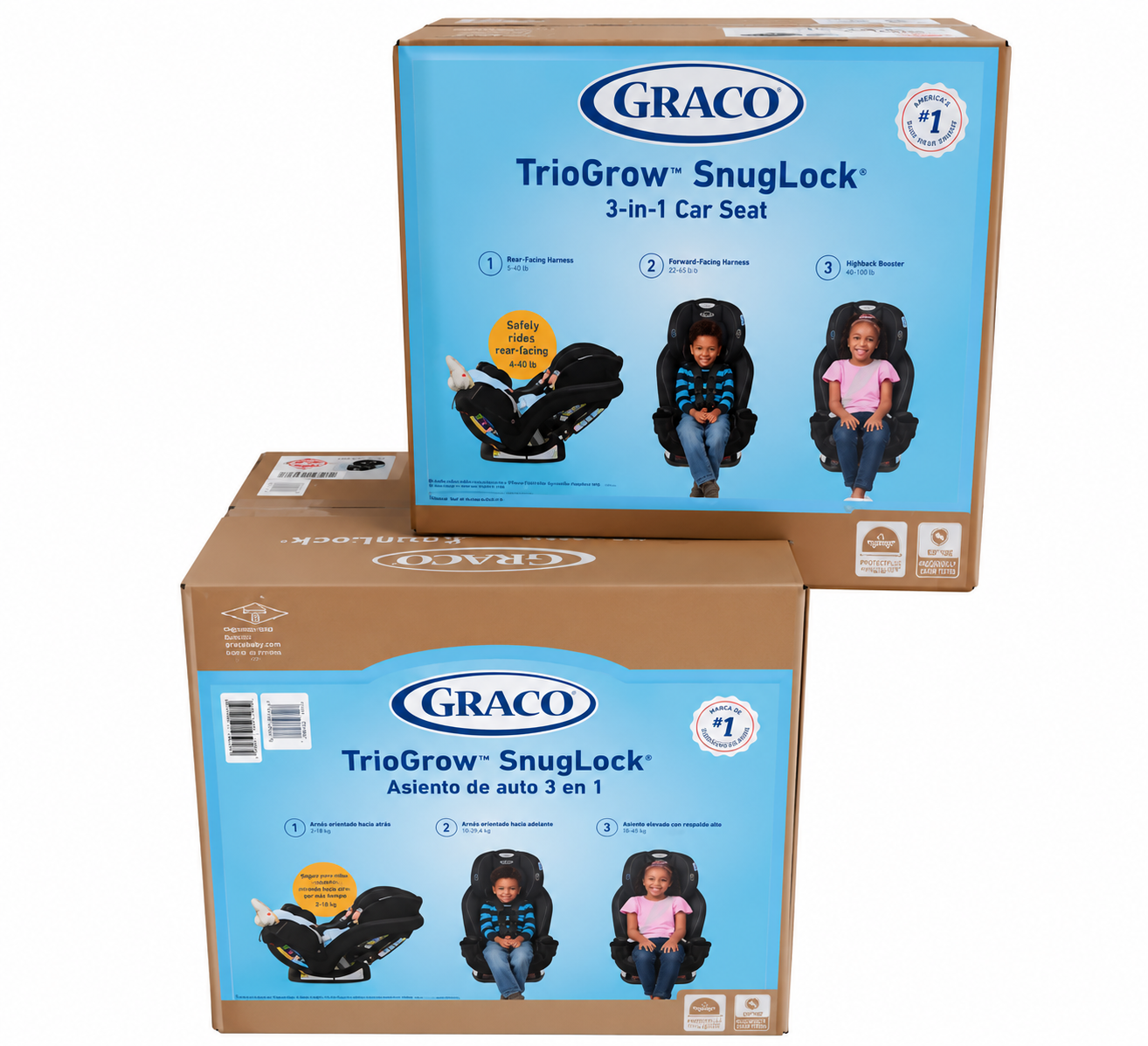 Graco TrioGrow SnugLock 3-in-1 Car Seat – Convertible Car Seat for Growing Families